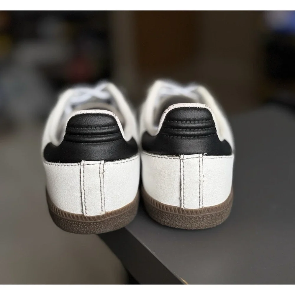 Adidas Samba OG Kids Size 1 White Black Gum Sneakers